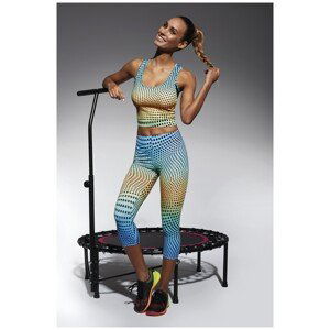 Bas Bleu Leggings WAVE 70 with colorful print and leg 3/4