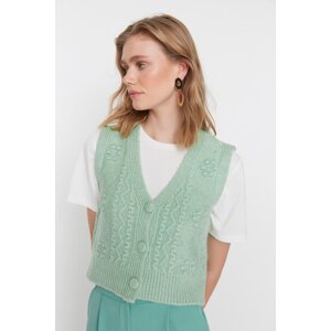Trendyol Neo Mint Soft Textured Tricot Sweater