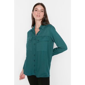 Trendyol Oil Double Pocketed Woven Shirt