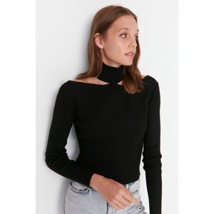 Trendyol Black Choker Collar Knitwear Sweater