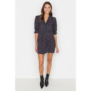 Trendyol Black Polka Dot Woven Dress