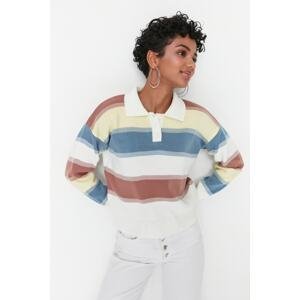Trendyol Basic Ecru Color Block Knitwear Sweater