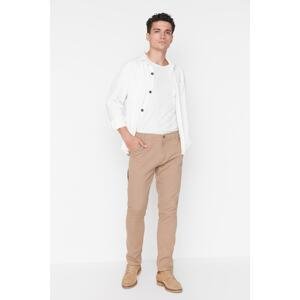 Trendyol Camel Men's Regular Fit Cutout Trousers with Pockets at the Back