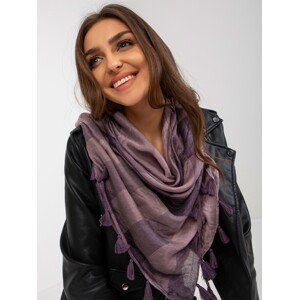Dámský fialový šátek s třásněmi