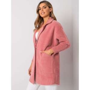 Pudrově růžový kabát Nora alpaka