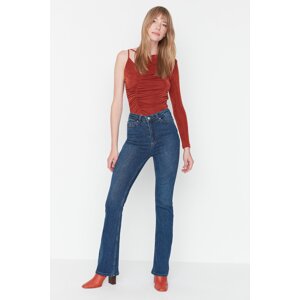 Trendyol Blue High Waist Skinny Flare Jeans