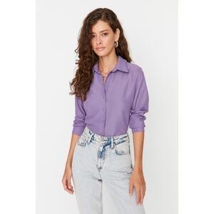 Trendyol Purple Basic Woven Shirt