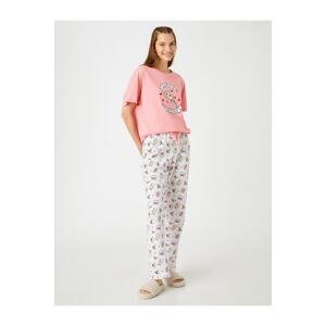 Koton Printed Cotton Pajamas Set