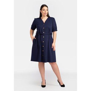 Karko Woman's Dress SB738 Navy Blue