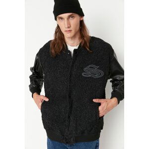 Trendyol Limited Edition Unisex PU Detailed College Jacket Coat