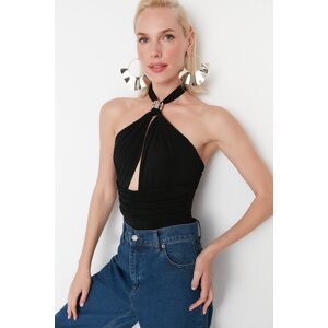 Trendyol Black Knitted Body With Accessory Detail