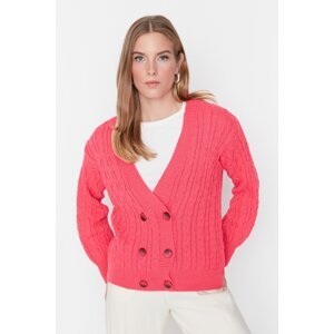 Trendyol Pink Knit Detailed Knitwear Cardigan