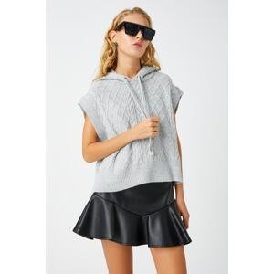 Koton Women's Gray Melange Sweater