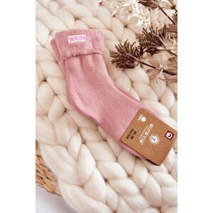 Dámské teplé ponožky růžove Warm
