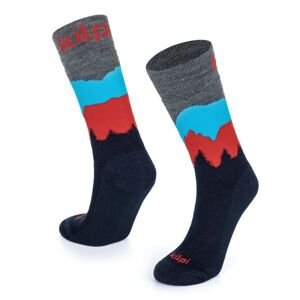 Černé unisex ponožky z merino vlny Kilpi NORS-U