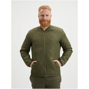 Khaki pánský prošívaný bomber Jack & Jones Keen - Pánské