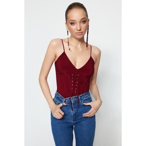 Trendyol Claret Red Knit Body with Snap fastener