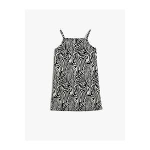 Koton Suspenders Dress with Abstract Pattern