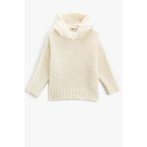 Koton Hooded Knit Sweater Basic Soft Texture Long Sleeve