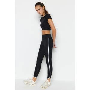 Trendyol Black Full Length Sports Leggings With Concentrator Pile Detail