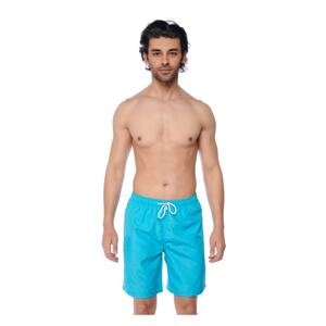 Dagi Turquoise Micro Medium Plain Men's Swim Shorts