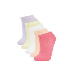DEFACTO Kız Çocuk 5'li Pamuklu Patik Çorap