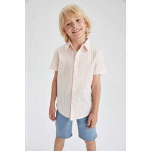 DEFACTO Boys Regular Fit Short Sleeve Striped Shirt