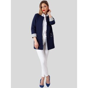 PERSO Woman's Coat BLE910000F Navy Blue