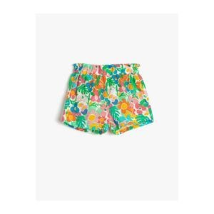 Koton Floral Shorts with Elastic Waist
