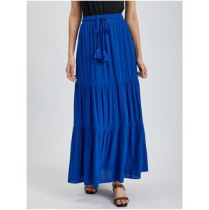 Orsay Modrá dámská maxi sukně - Dámské