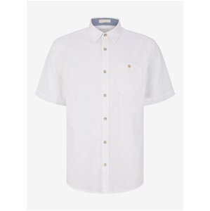 Bílá pánská lněná košile Tom Tailor - Pánské