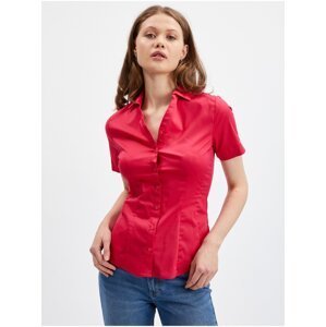 Orsay Červená dámská košile s krátkým rukávem - Dámské
