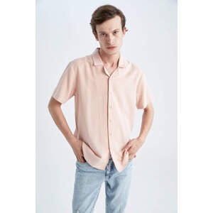 DEFACTO Regular Fit linen Short Sleeve Shirt