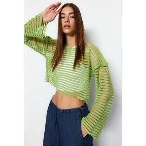 Trendyol Green Transparent Knitwear Sweater
