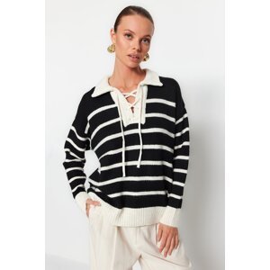 Trendyol Soft Textured Ecru Polo Collar Knitwear Sweater