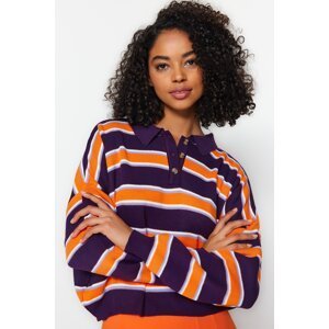 Trendyol Purple Color Block Knitwear Sweater