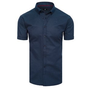 Dstreet  tmavě modrá pánská košile s krátkým rukávem