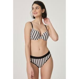 Dagi Black and Skin White Cheekini Panties