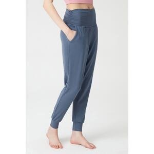LOS OJOS Anthracite Baggy Look Sweatpants with an Elastic Waist.