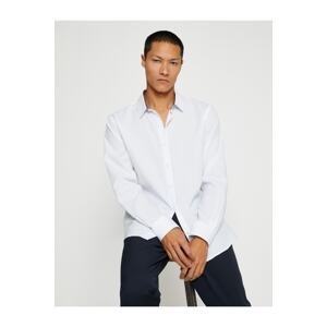 Koton Basic Shirt Classic Collar Long Sleeve Slim Fit Non Iron