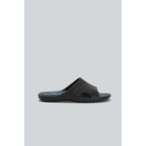 Dagi Black - Gray Single Strap Slippers