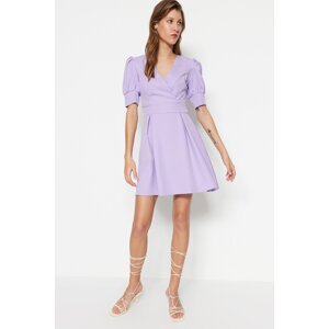 Trendyol Lilac A-Line Mini Woven Pleated Woven Dress