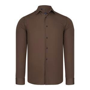 G726 DEWBERRY MEN'S SHIRT-COFFEE