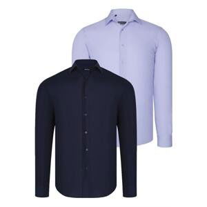 DUAL SET G726 DEWBERRY MENS SHIRTS-LACIER-BLUE-LILAC