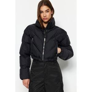 Trendyol Black Water-repellent Crop Inflatable Coat