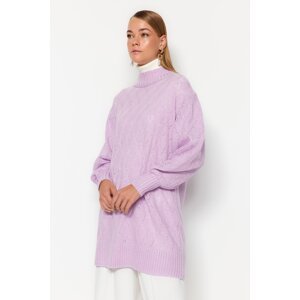 Trendyol Lilac High Collar Knitwear Sweater