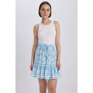 DEFACTO Batic Crinkle Viscose Mini Skirt