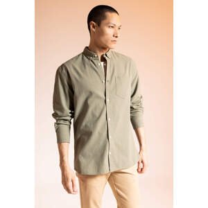 DEFACTO Slim Fit Polo Neck Long Sleeve Shirt