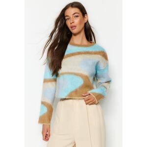 Trendyol Camel Soft-Texture Contrast Color Knitwear Sweater