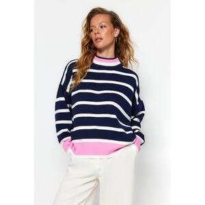 Trendyol Navy Blue Super Wide Fit Knitwear Sweater
